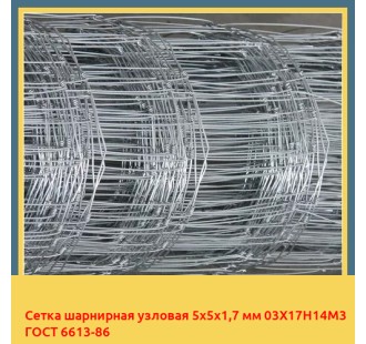 Сетка шарнирная узловая 5х5х1,7 мм 03Х17Н14М3 ГОСТ 6613-86 в Ташкенте
